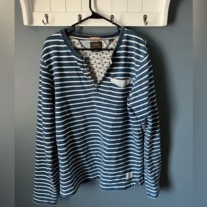 Scotch and Soda striped Henley pullover Knit